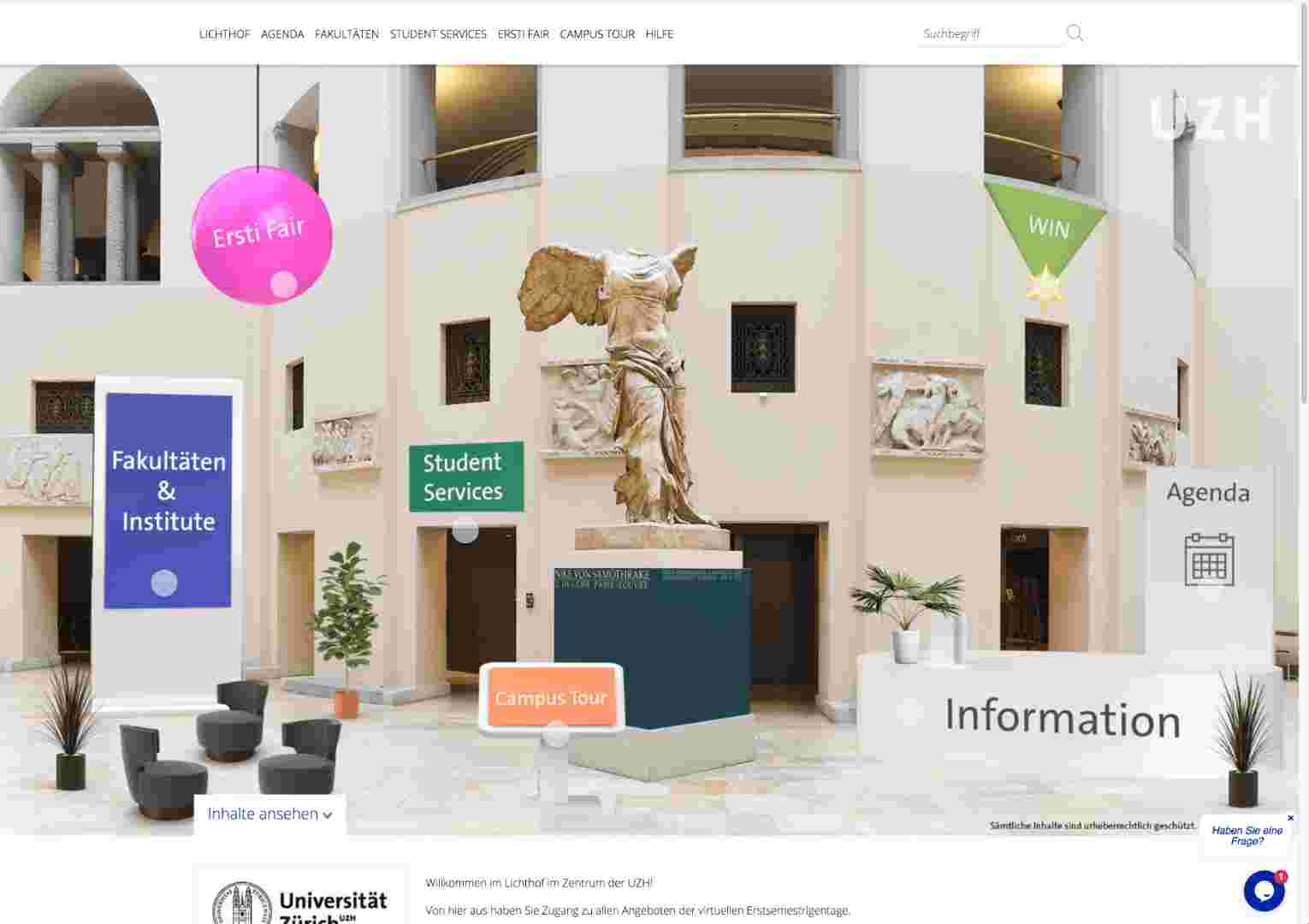 Besuchende an der Studieninformationsmesse